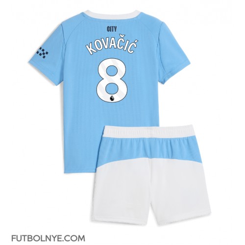 Camiseta Manchester City Mateo Kovacic #8 Primera Equipación para niños 2025-26 manga corta (+ pantalones cortos)
